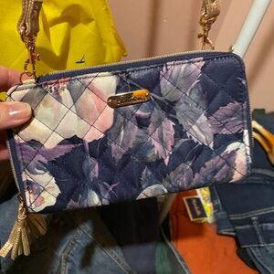 Blue and Pink Floral Wallet